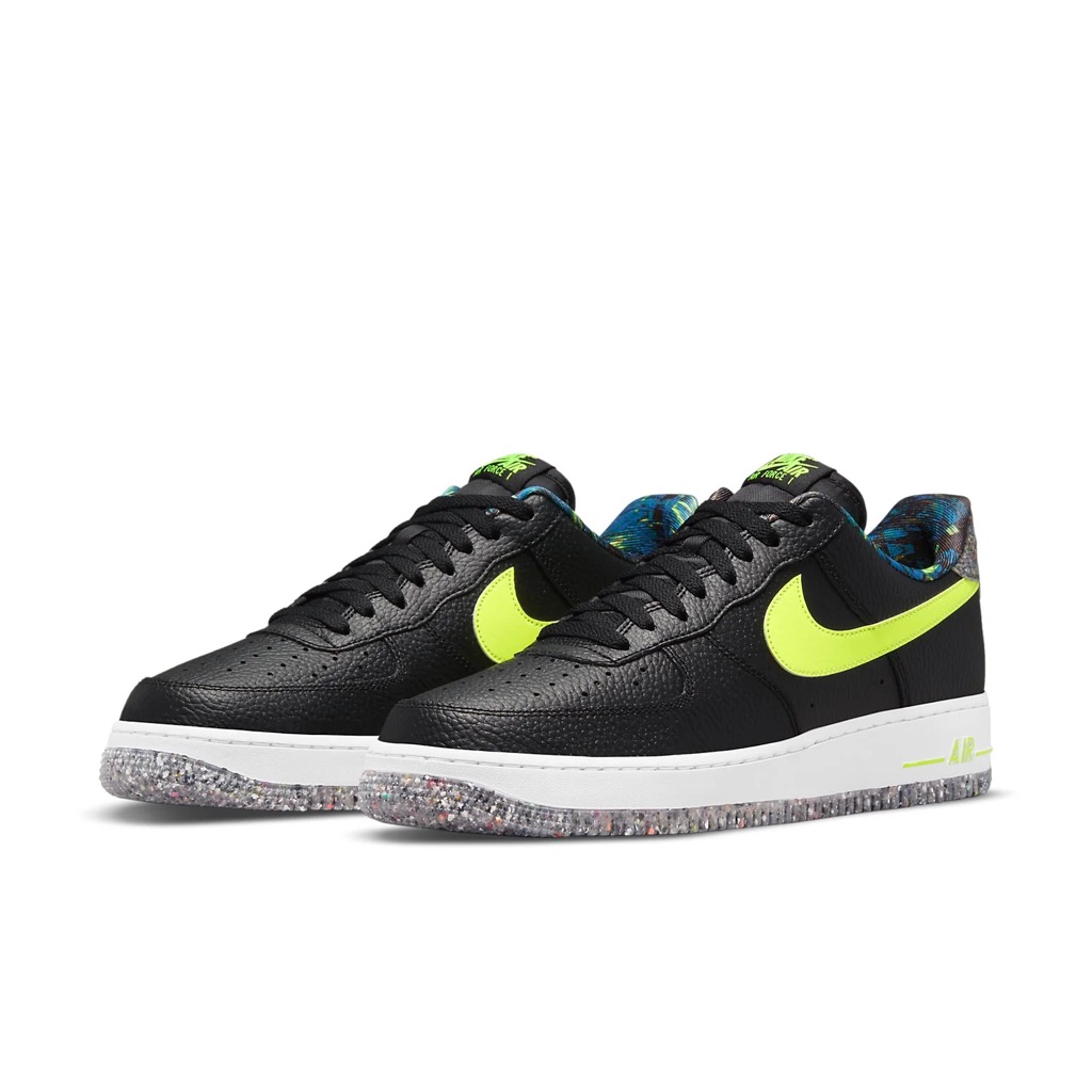 Nike Air Force 1 Low Black Volt Brigade Blue Men's Sneaker Dm9098-001